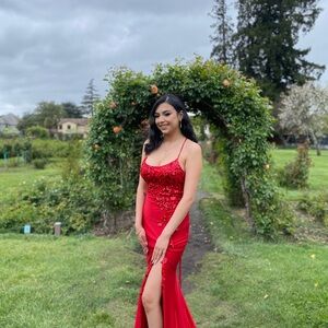 Elegant Red Evening Gown